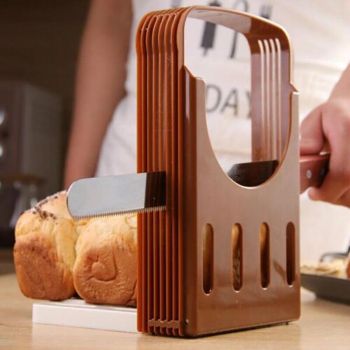 Foldable Bread Slicer Cutting Guide for Loaf Toast Adjustable Thickness