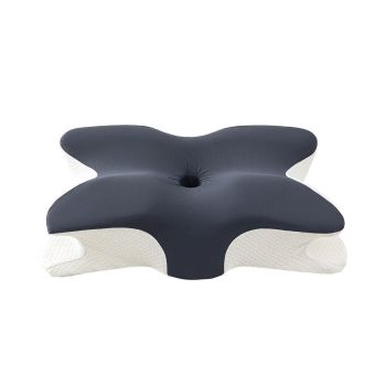 Memory Foam Butterfly Pillow Neck Support Slow Rebound Cervical Pillow - Light Grey