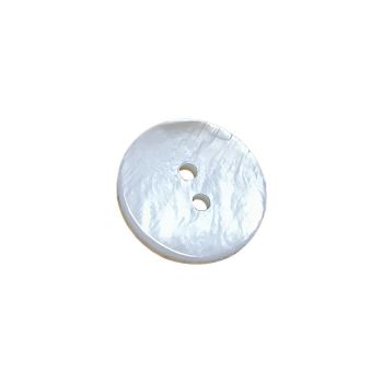 20pcs White Shirt Buttons Round Two Eyes Sewing Craft DIY Clothing Supplies - 11.5mm