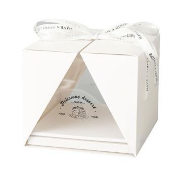 10x Clear Cake Box Set 4 6 8 Inch Durable Versatile Display Packaging Containers - 10pcs-8inch