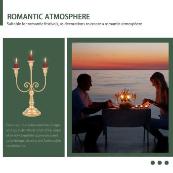 Elegant Metal European Candle Holder Decorative Vintage Lantern Decor Ornament