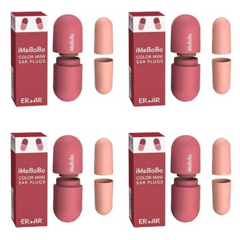 1/2/4 Pairs Soundproof Capsule Earplugs Noise Reduction Ear Plugs for Sleeping - 1pair-Red