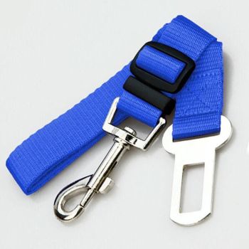 2X Adjustable Pet Travel Lead Clips with Car Buckle for Secure Restraint - Purple