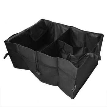 Foldable Car Boot Storage Box with Compartments and Pockets for Organising Tools