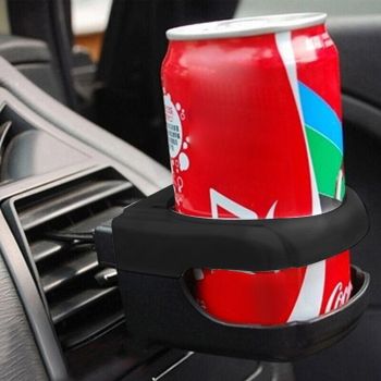 Car Cup Holder Air Vent Drink Mount Black Clip-On Can Bottle Holder for Vehicle Black