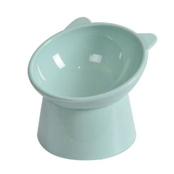 Elevated Pet Bowl Cat Dog Feeder Food Water High-Foot Anti Vomiting Tilted Bowl - Green