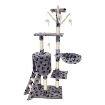 Cat Tree Scratching Post Gym House Condo Scratcher Furniture Tower - Grey-Black