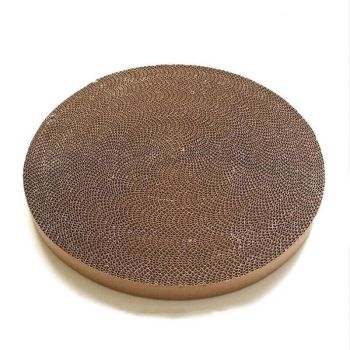 2In1 Cat Scratching Board Round Cat Scratcher Pad Lounge Bed Bowl Pet Sofa House - Pink