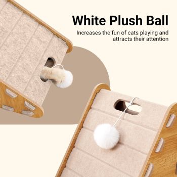 Triangle Cat Scratch Board Felt Claw Pad Vertical Nest Durable All Season Use