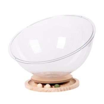 Four Seasons Acrylic Space Capsule Cat Bed Semi-closed Cool Nest Turntable Toy - L