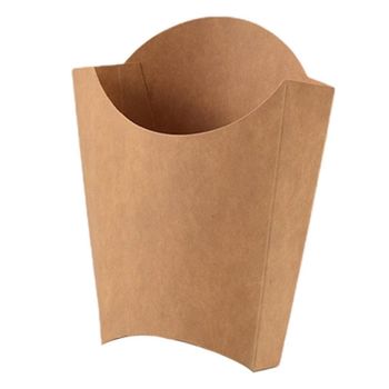 100pcs Kraft Paper Popcorn Box Folding Baking Box Party Snack Treat Container - 12.2x11.3cm