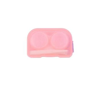 Lens Storage Case with Applicator Kit Tweezers Soft Tip Tool for Contact Eye Care - White