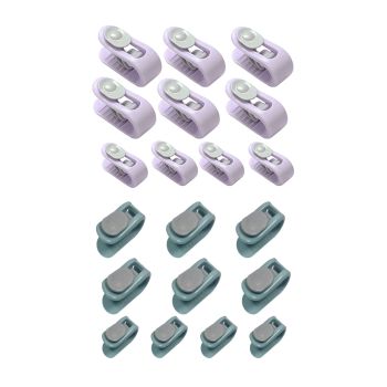 10/20pcs Quilt Retainer Cover Clips Invisible Needle-Free Thumb Buckle Bedding - Pink+Green-20PCS