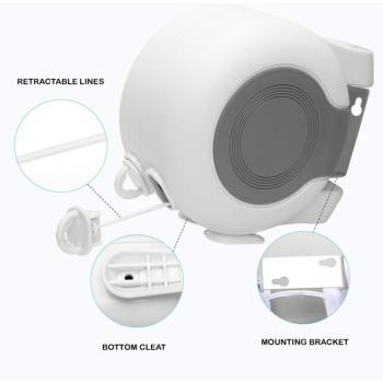 Double Clothes Line Wall Hanger Retractable Clothesline Clothes Dryer 13m Indoor