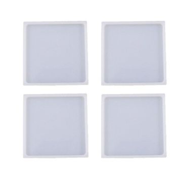 Coaster Resin Casting Mould Epoxy Mold Silicone Craft DIY Jewelry Agate Making - Large Square