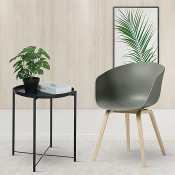 Small Coffee Table Simple Tray Mini Round Table Compact Side Table Living Room