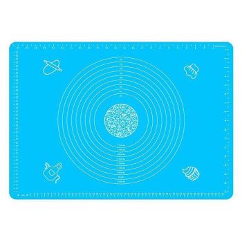 Blue Reusable Non-Stick Silicone Rolling Dough Mat Cake Pastry Baking Fondant Sheet - 40*30cm