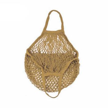 Reusable Mesh Net Shopping Bag String Tote Grocery Fruit Vegetable Storage - Brown