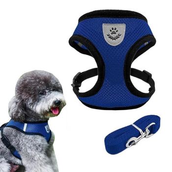 L Size Pet Dog Cat Puppy Soft Leash VEST Mesh Breathe Adjustable Harness Braces Clothes - Green
