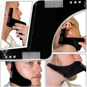 Beard Shaping Styling Template Comb Tool for Trimming Jawline Mustache Sideburns