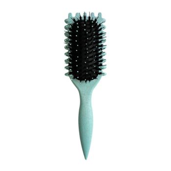 Upgraded Hair Styling Brush for Defined Curls with Ergonomic Handle Bounce Curl - Green