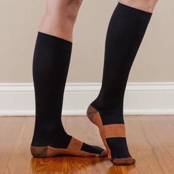 Compression Socks Copper Medical Stockings Travel Running Anti Unisex Fatigue Au - S/M