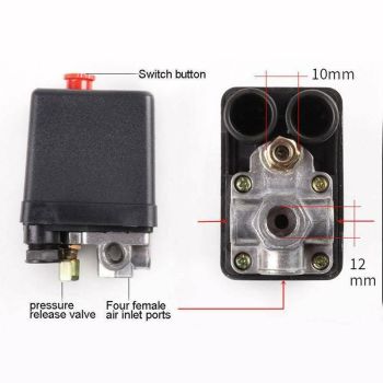 Air Compressor Pressure  Switch Control Valve Replacement Parts 90-125 Psi 240V