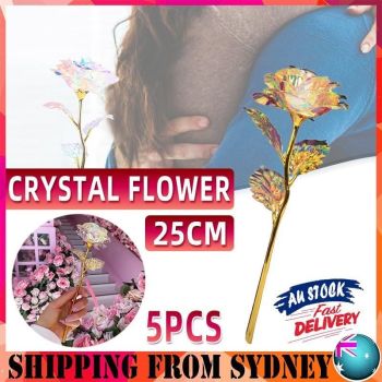 5PCS Luminous Rose Unique Gifts For Women Galaxy Crystal Flower Gift For Women