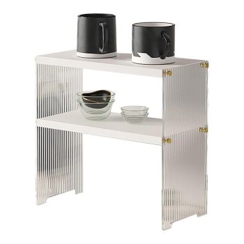 Acrylic Desktop Cup Holder Multi-Purpose Portable Storage Organizer For Home - Wood