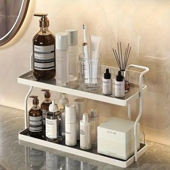 2 Tier Shelf Kitchen Storage Rack Organizer for Home and Countertop Organization