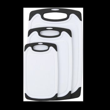 3pcs Wheat Straw Plastic Cutting Board Set Chopping Board Kitchen - White