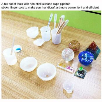 36PCS Silicone Mixing and Measuring Cup Set for Resin Casting and DIY Craft Projects