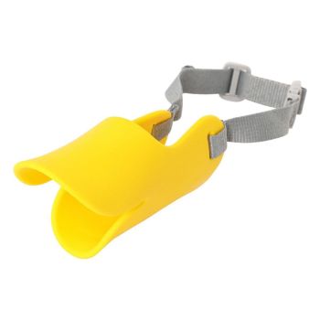 Comfortable Silicone Dog Muzzle Anti-Bite Soft Duck Muzzle Pet Training Supplies - S