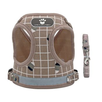 Pink Kitten Dog Cat Walking Harness Lead Leash Collar Pet Vest Mesh Adjustable - M