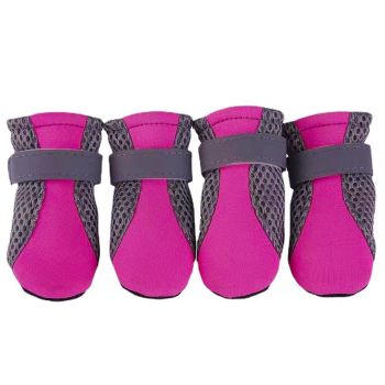 4Pcs XL Size Anti Slip Waterproof Protective Dog Shoes Rain Boots Pet Socks Booties - Green