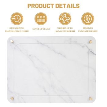 Diatom Mud Water Draining Pad Kitchen Faucet Washbasin Water Absorbing Mat
