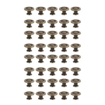 10/20/40Pcs Antique Brass Drawer Knobs Vintage Cabinet Handles Cupboard Pulls - 10PCS