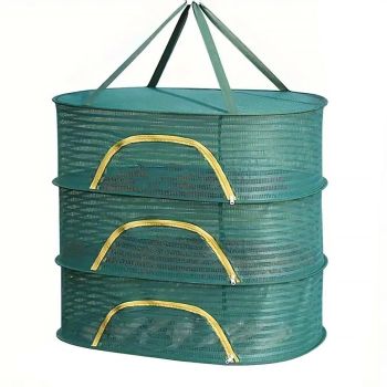 Anti Mosquito Fully Enclosed Drying Net Basket for Fish Vegetables Fruit Herbs - Double layer