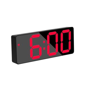 LED Digital Alarm Clock Large Display Dual Power Options Home Office Decor - Green