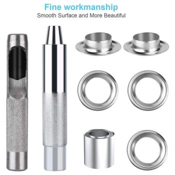 200 Sets 12mm Copper Metal Eyelet Grommet Tent Tarp Tool Tarpaulin Installation