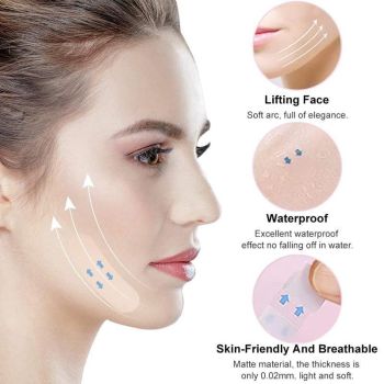 40PCS Invisible Face Lift Tapes V Shape Stickers for Makeup and Instant Slim Look