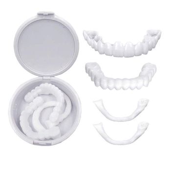Snap On Bottom /Upper Lower False Teeth Dental Veneers Dentures Fake Tooth Smile - Lower Teeth