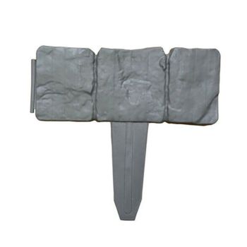 20pcs Garden Fence Edging Plastic Lawn Border for Outdoor Yard Flower Bed - Black