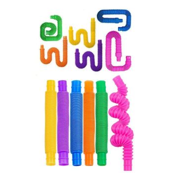 6Pcs Sensory Pop Tube Fidget Toys for Office School Home Use - Large 6PCS