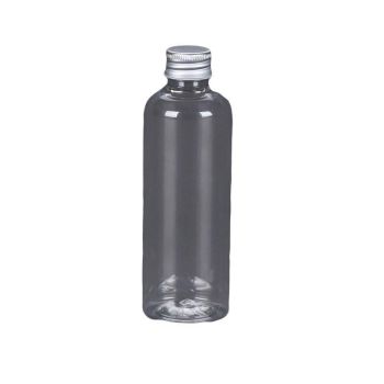 50/100pcs Clear Plastic Bottles with Aluminum Caps Liquid Dispenser Containers - 100ml-50pcs