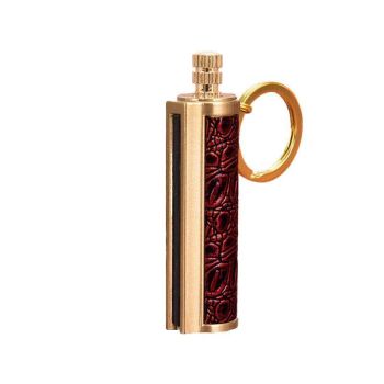 Fire Starter Lighter Waterproof Flint Match Metal Keychain Camping Survival Bda - Gold