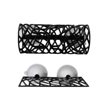 Aquarium Fish Resting Tunnel Hiding House for Betta Shrimp Small Fish Tank Decor - Black