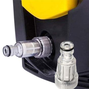 2PCS High Pressure Washer Inlet Filter Connector Fittings Transparent Adapter