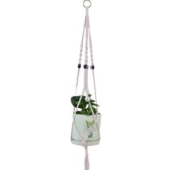 Macrame Plant Flower Pot Holder Hanger Hanging Planter Basket Hemp Rope Braided - #01