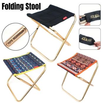 Folding Camping Chair Portable Fishing Stool Lightweight Outdoor Travel Seat - Red